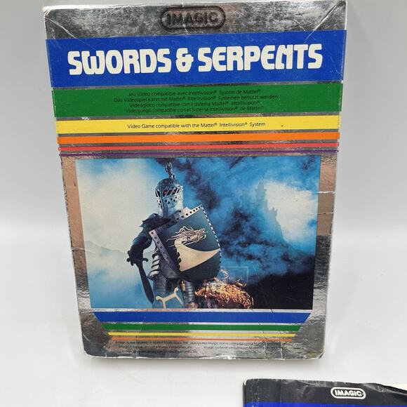 Vtg Intellivision Video Game Swords & Serpents w/ Box Manual & Cartridge IMagic - Picture 2 of 16